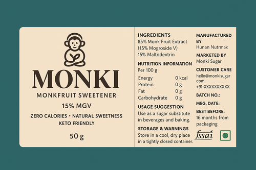 Monki Monkfruit Sweetener - 20g (15% MGV)